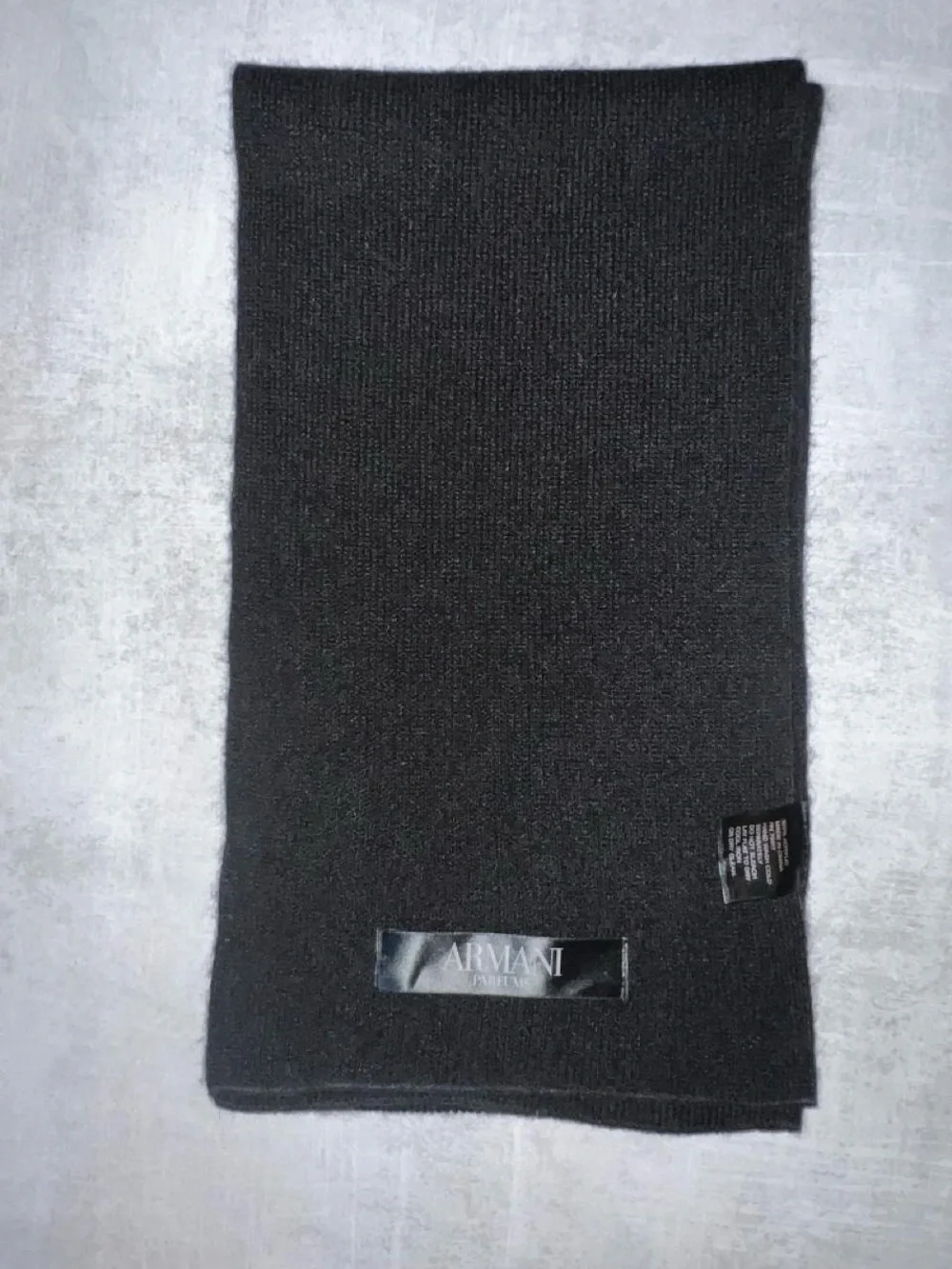 Armani Exchange Black Knit Scarf